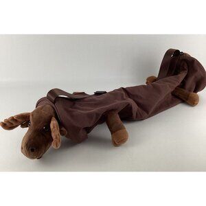 Yoga Pets Yoga Mat Carrier Bag Plush Moose Tote Bag Animal Brown Shoulder Strap